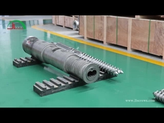 65-132 পিভিসি পাইপের জন্য শঙ্কুযুক্ত টুইন স্ক্রু এবং ব্যারেল Granulation